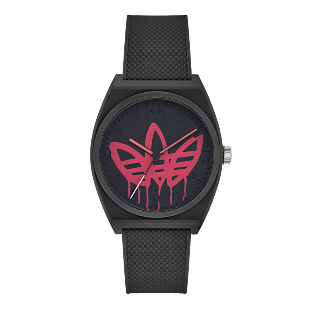 ساعة أديداس للرجال والنساء بحركة كوارتز ولون مينا أسود - ADS-0021