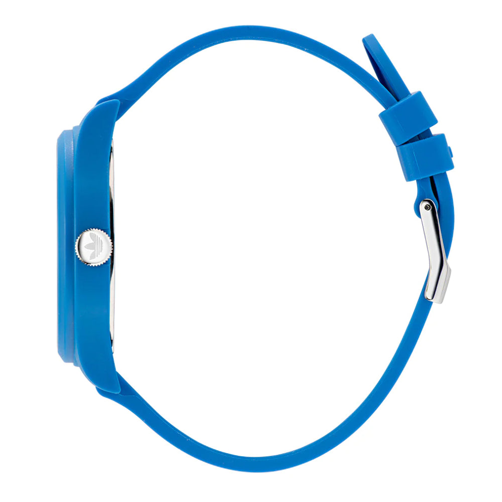 ساعة أديداس للرجال والنساء بحركة تعمل بالطاقة الشمسية ولون مينا أزرق - ADS-0024