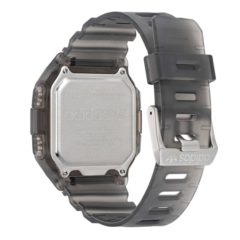 ساعة أديداس الرجالية بحركة رقمية ولون مينا رمادي - ADS-0031