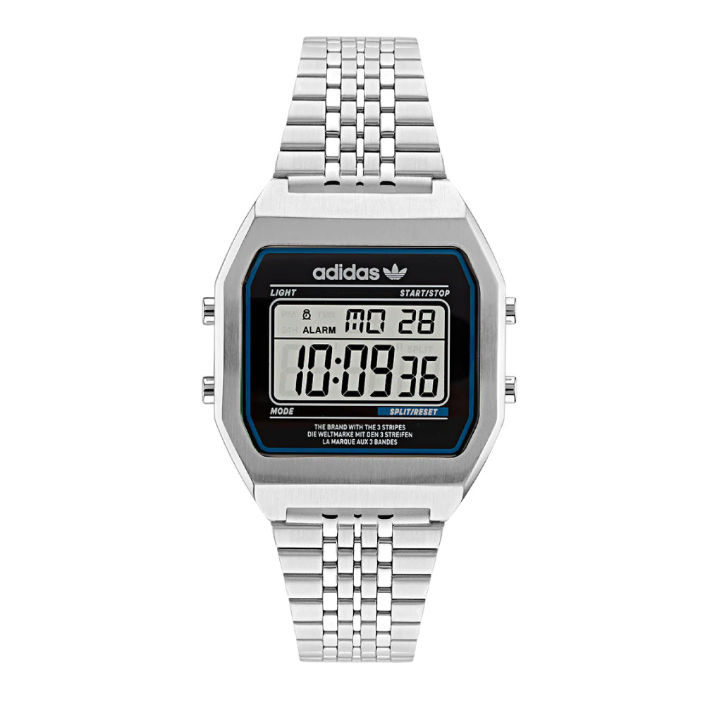 ساعة أديداس للرجال والنساء بحركة رقمية ولون مينا أسود - ADS-0033