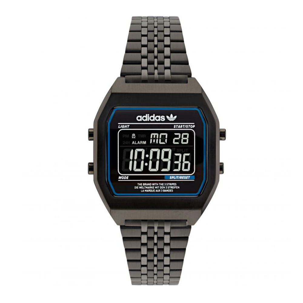 ساعة أديداس للرجال والنساء بحركة رقمية ولون مينا أسود - ADS-0034