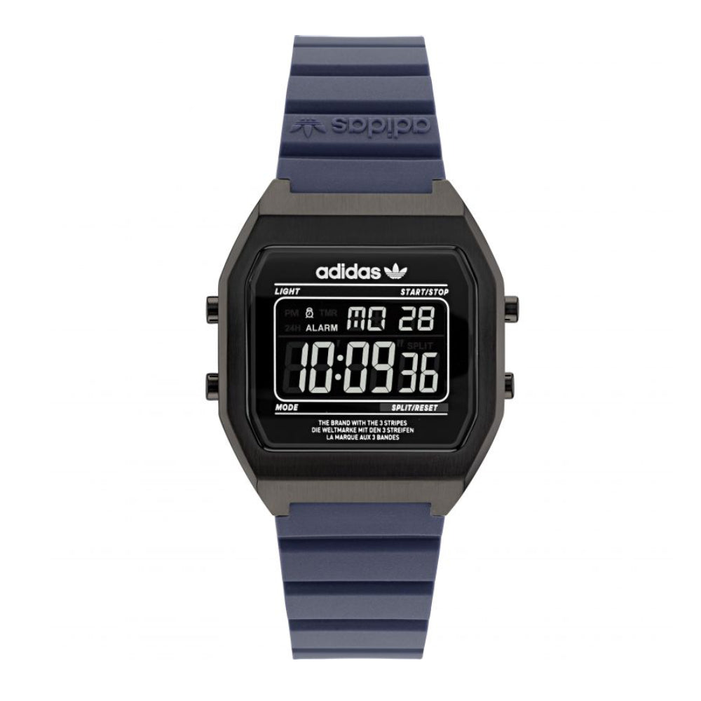 ساعة أديداس للرجال والنساء بحركة رقمية ولون مينا أسود - ADS-0038
