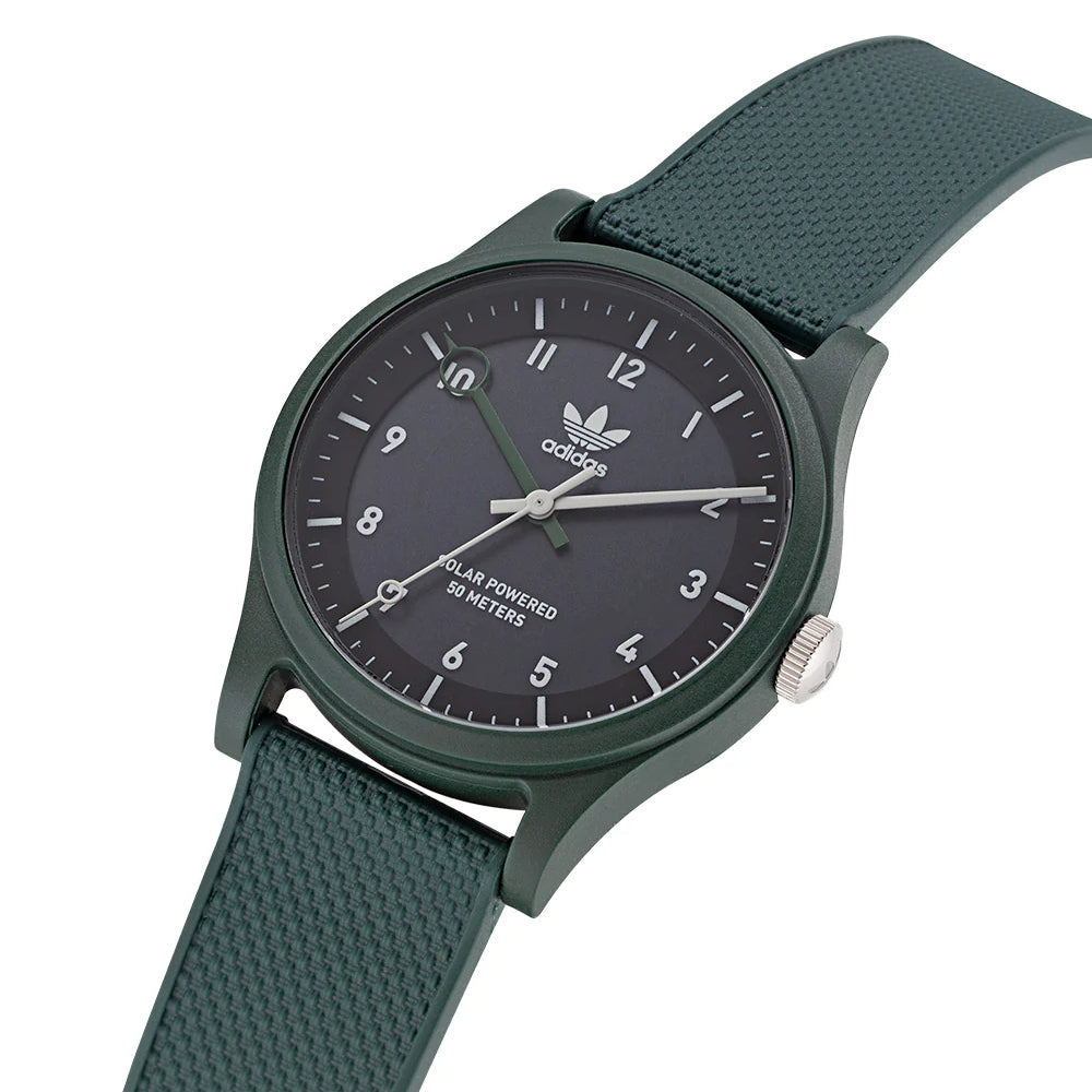 ساعة أديداس للرجال والنساء بحركة كوارتز ولون مينا أسود - ADS-0050
