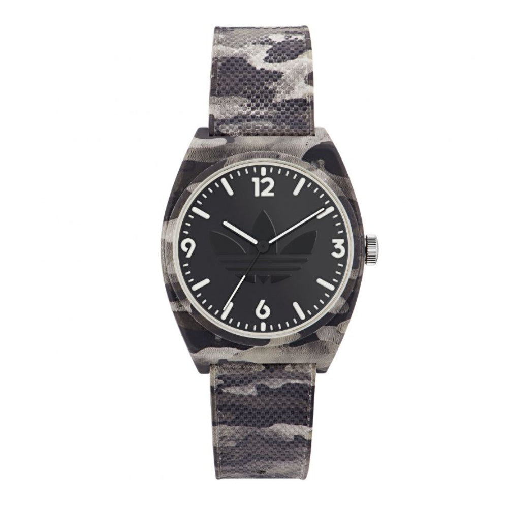 ساعة أديداس للرجال والنساء بحركة كوارتز ولون مينا أسود - ADS-0061