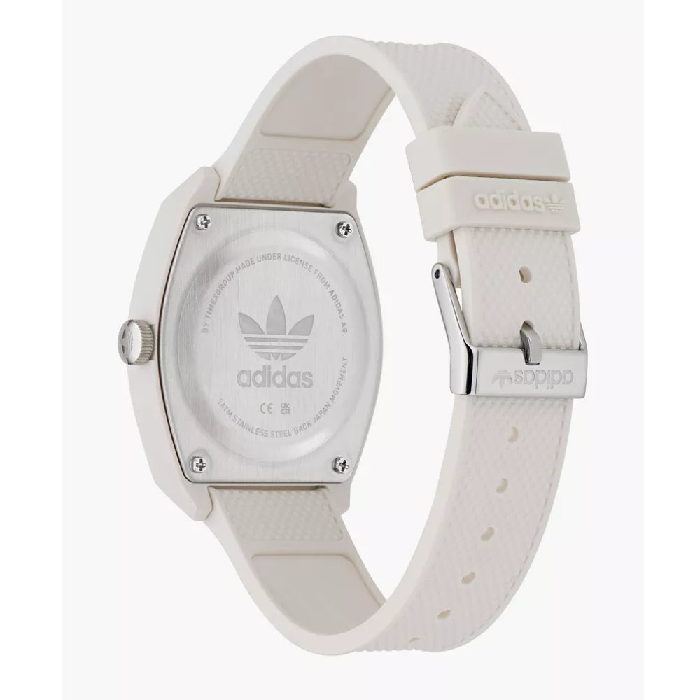 ساعة أديداس للرجال والنساء بحركة كوارتز ولون مينا أبيض - ADS-0063