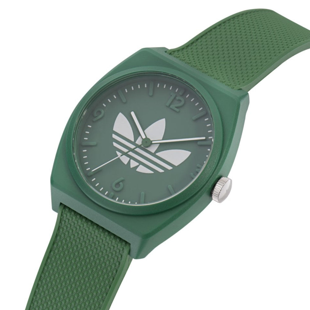 ساعة أديداس للرجال والنساء بحركة كوارتز ولون مينا أخضر - ADS-0066