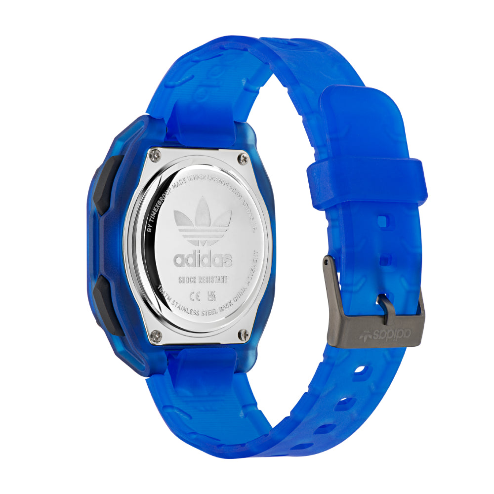 ساعة أديداس للرجال والنساء بحركة كوارتز/رقمية ولون مينا أسود - ADS-0088