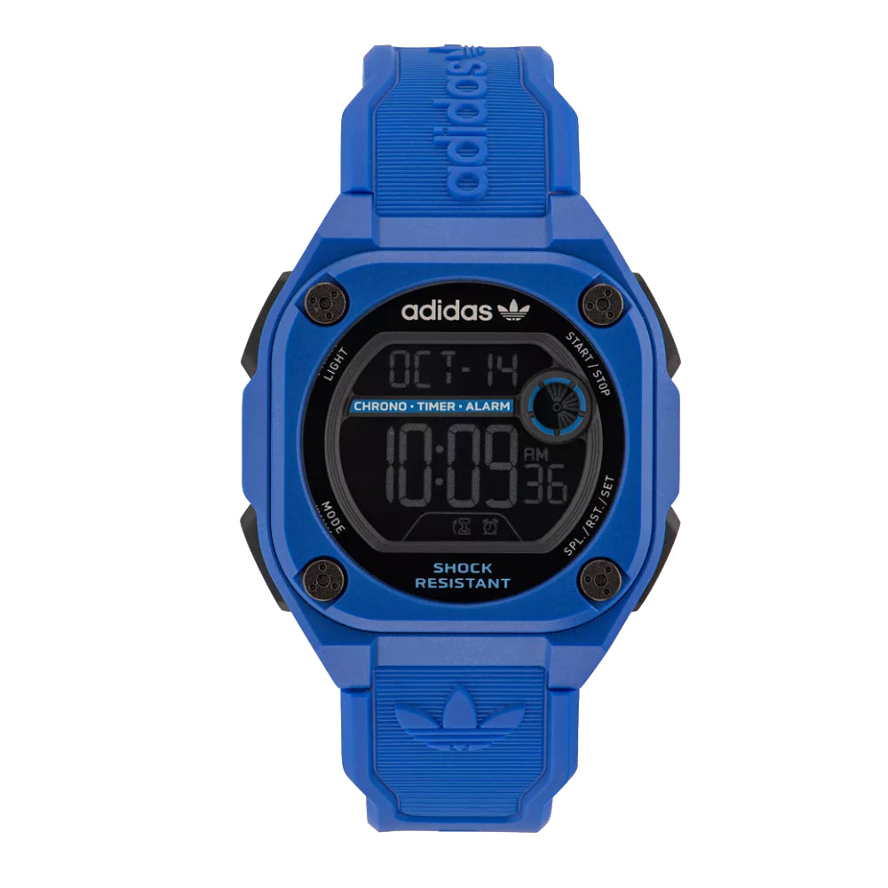 ساعة أديداس الرجالية بحركة رقمية ولون مينا أسود - ADS-0073