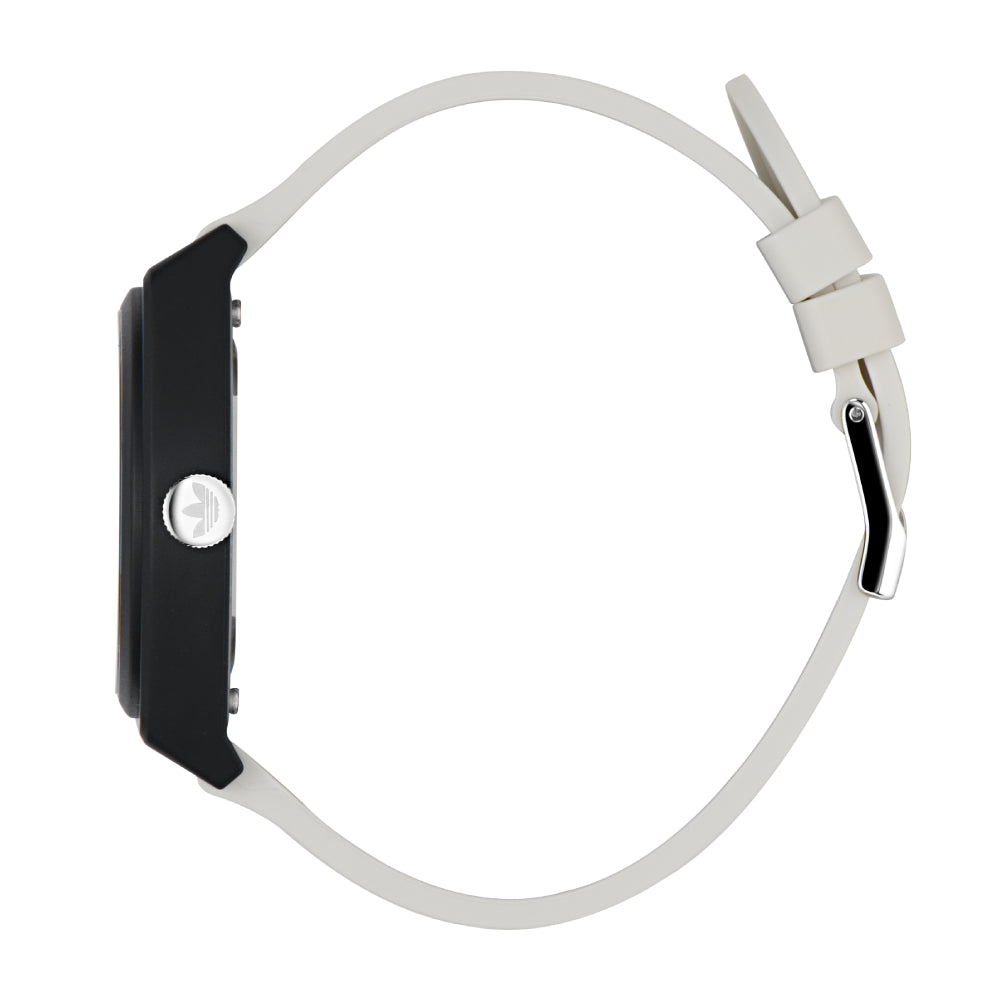 ساعة أديداس للرجال والنساء بحركة كوارتز ولون مينا أبيض - ADS-0090