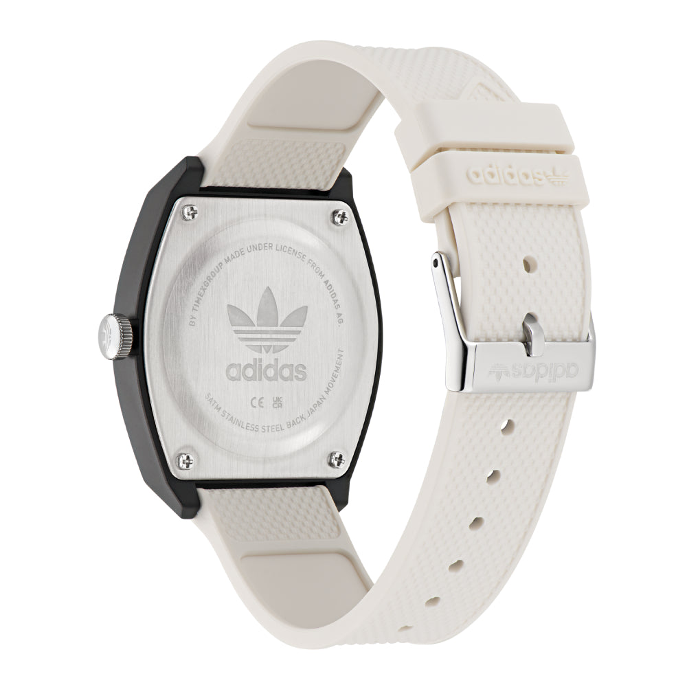 ساعة أديداس للرجال والنساء بحركة كوارتز ولون مينا أبيض - ADS-0090