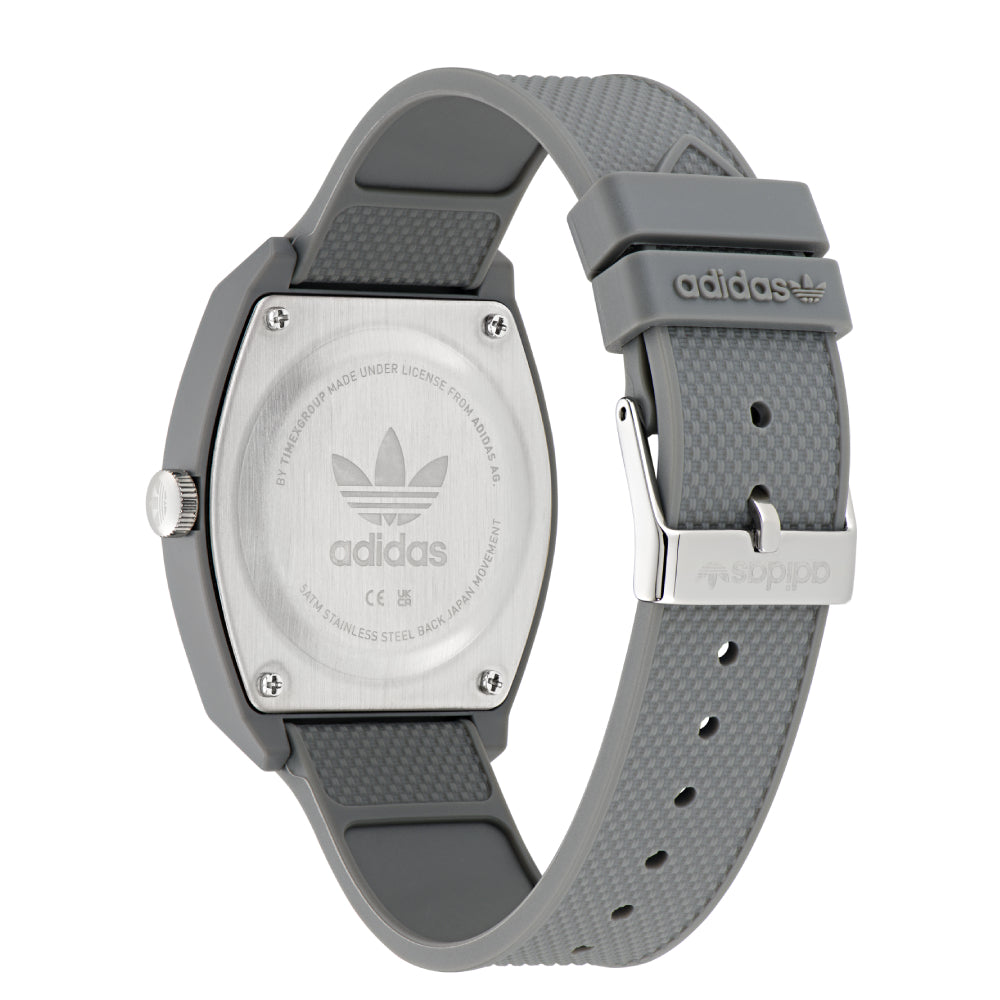 ساعة أديداس للرجال والنساء بحركة كوارتز ولون مينا رمادي - ADS-0093