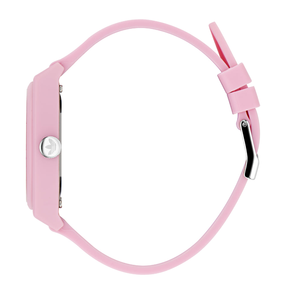 ساعة أديداس للرجال والنساء بحركة كوارتز ولون مينا أبيض - ADS-0094