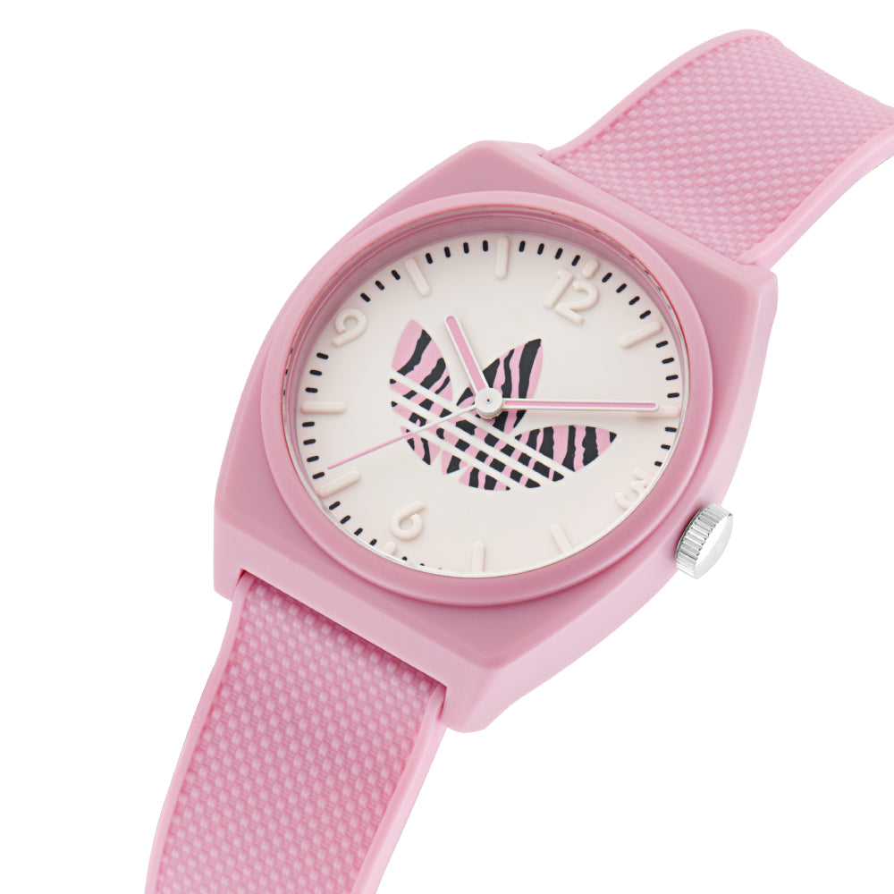 ساعة أديداس للرجال والنساء بحركة كوارتز ولون مينا أبيض - ADS-0094