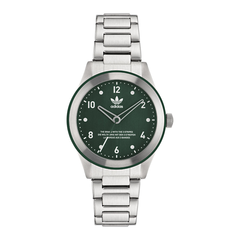 Watch for men and women, quartz movement, green dial color ADS-0110
