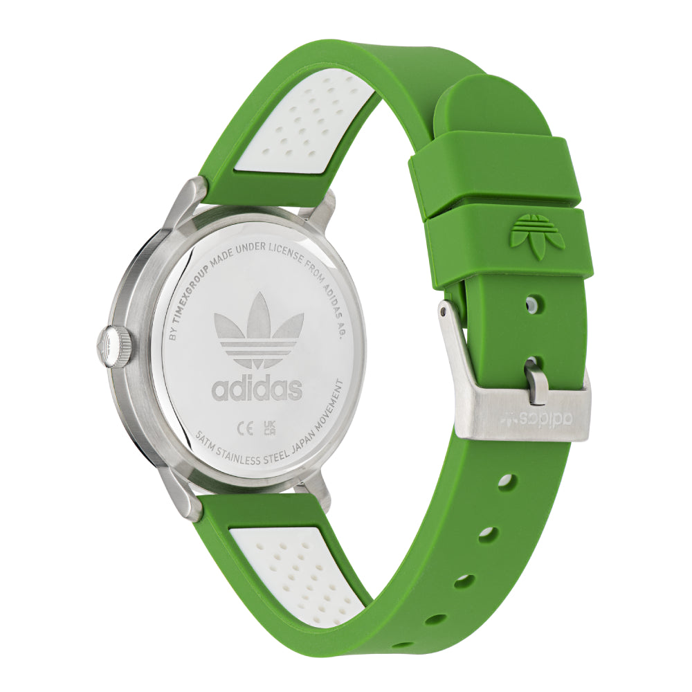 ساعة أديداس للرجال والنساء بحركة كوارتز ولون مينا أبيض - ADS-0113