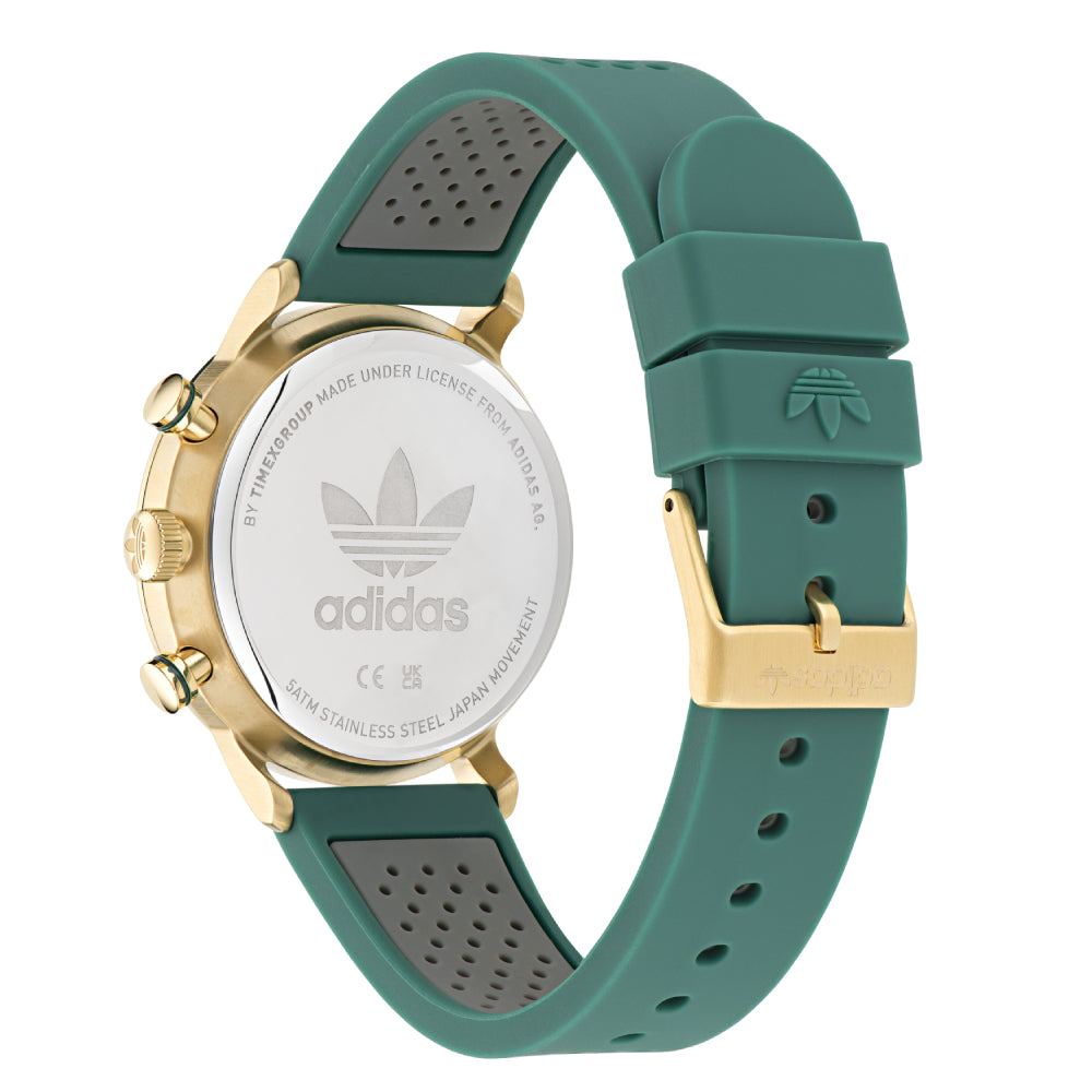 ساعة أديداس للرجال والنساء بحركة كوارتز ولون مينا أخضر - ADS-0119