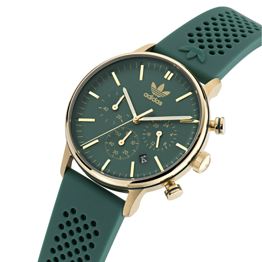 ساعة أديداس للرجال والنساء بحركة كوارتز ولون مينا أخضر - ADS-0119