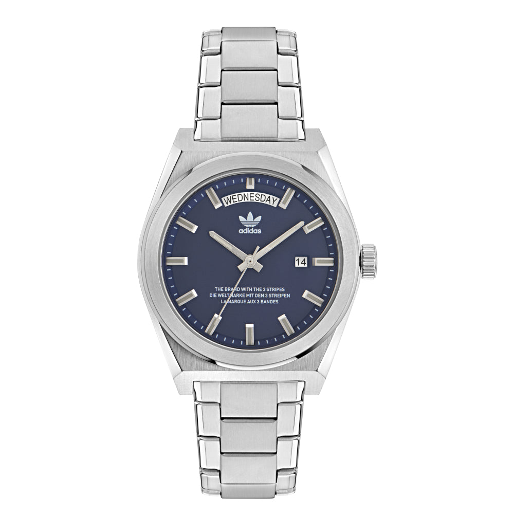 ساعة أديداس للرجال والنساء بحركة كوارتز ولون مينا أزرق - ADS-0122