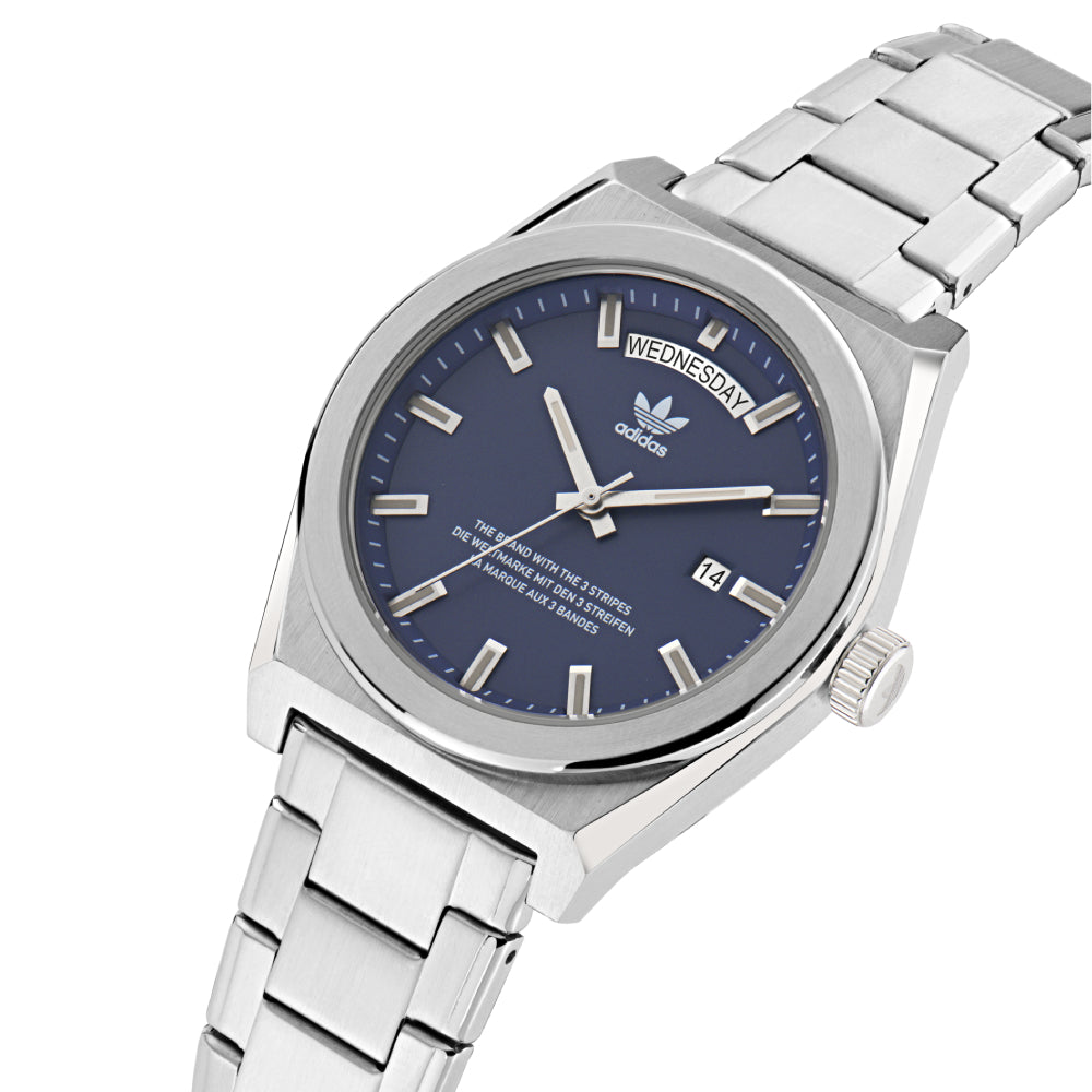 ساعة أديداس للرجال والنساء بحركة كوارتز ولون مينا أزرق - ADS-0122