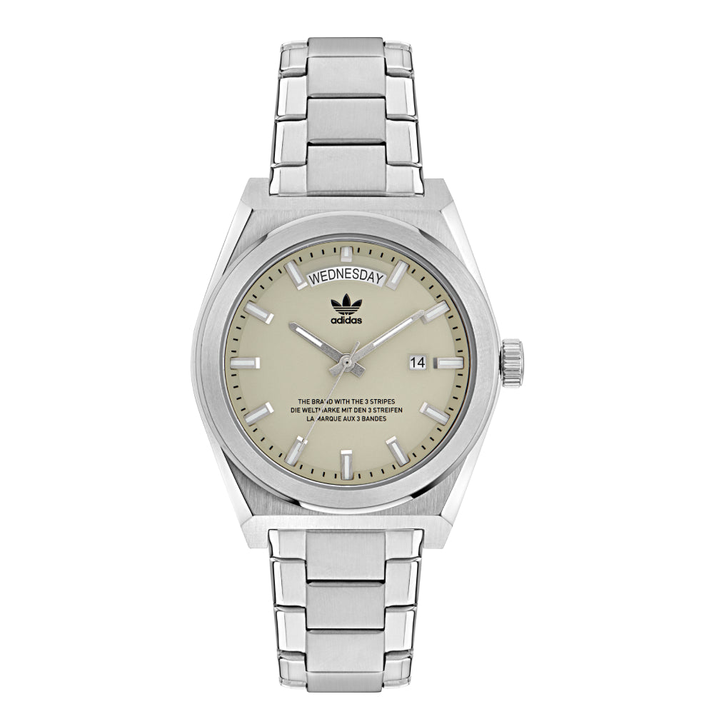 Watch for men and women, quartz movement, silver dial ADS-0124