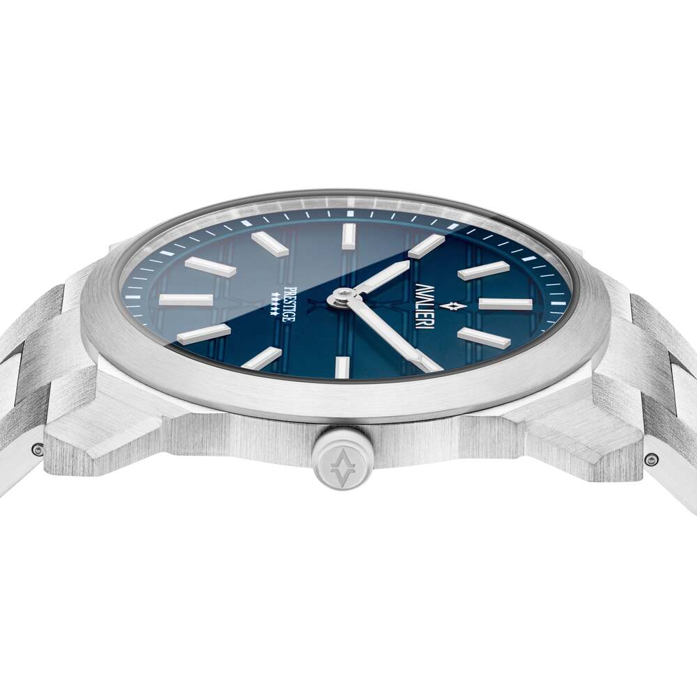 ساعة أفاليري برستيج الرجالية بحركة كوارتز السويسرية ولون مينا أزرق - AP-0108