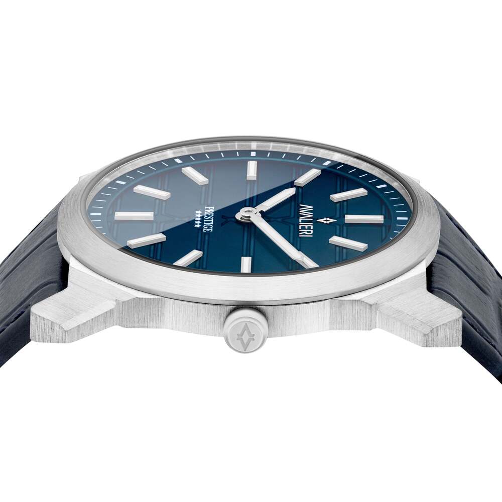 ساعة أفاليري برستيج الرجالية بحركة كوارتز السويسرية ولون مينا أزرق - AP-0115