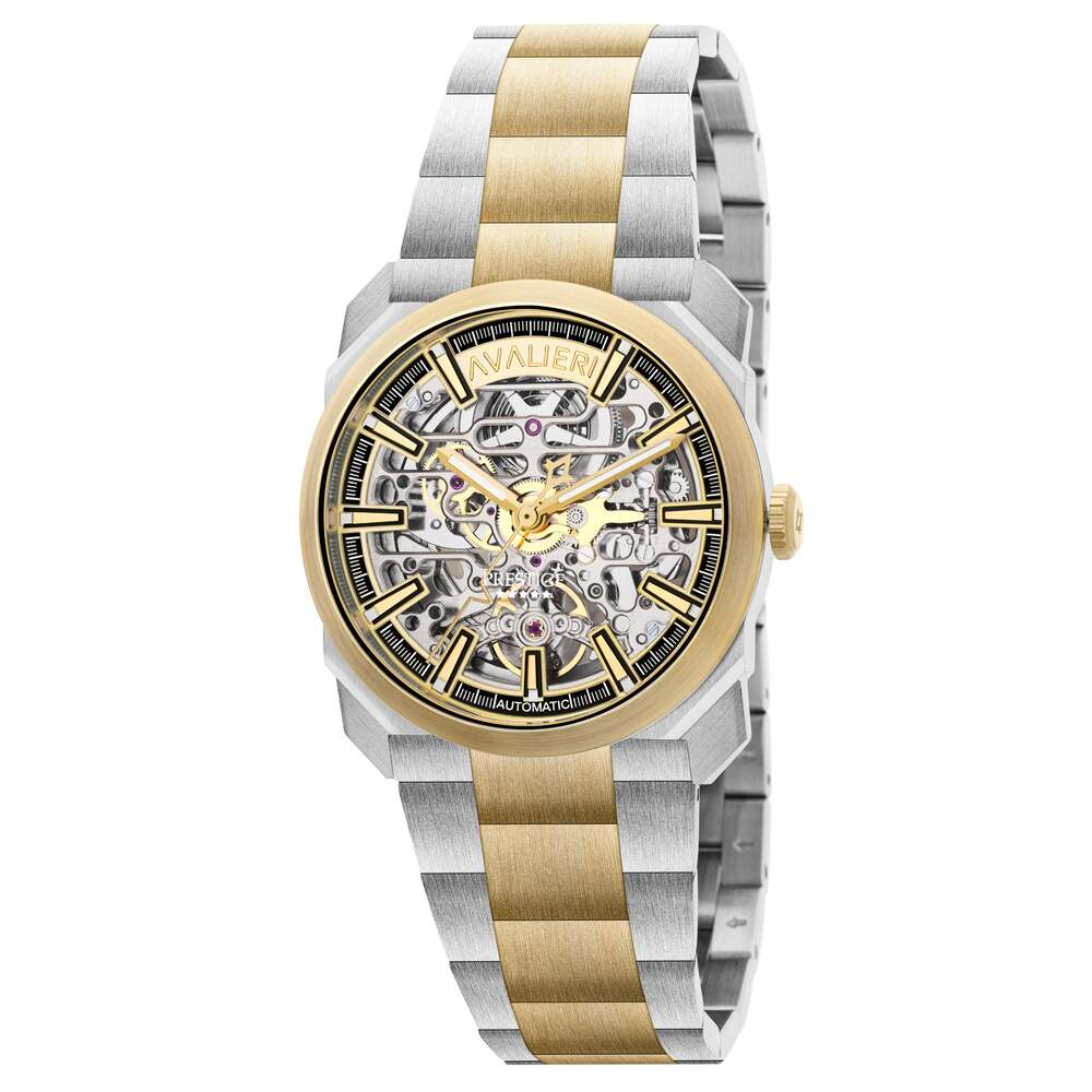 ساعة أفاليري برستيج الرجالية بحركة أوتوماتيكية ولون مينا أسود - AP-0121