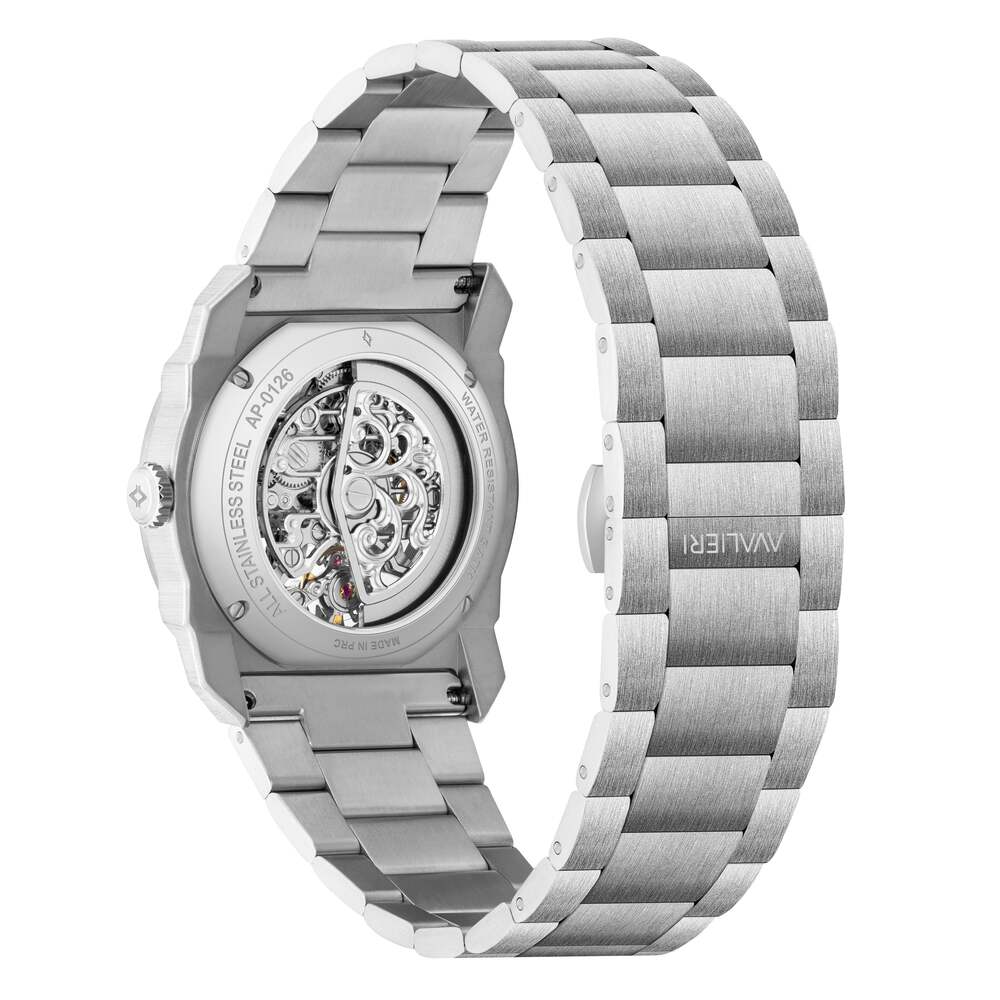 ساعة أفاليري برستيج الرجالية بحركة أوتوماتيكية ولون مينا أبيض فضي - AP-0127