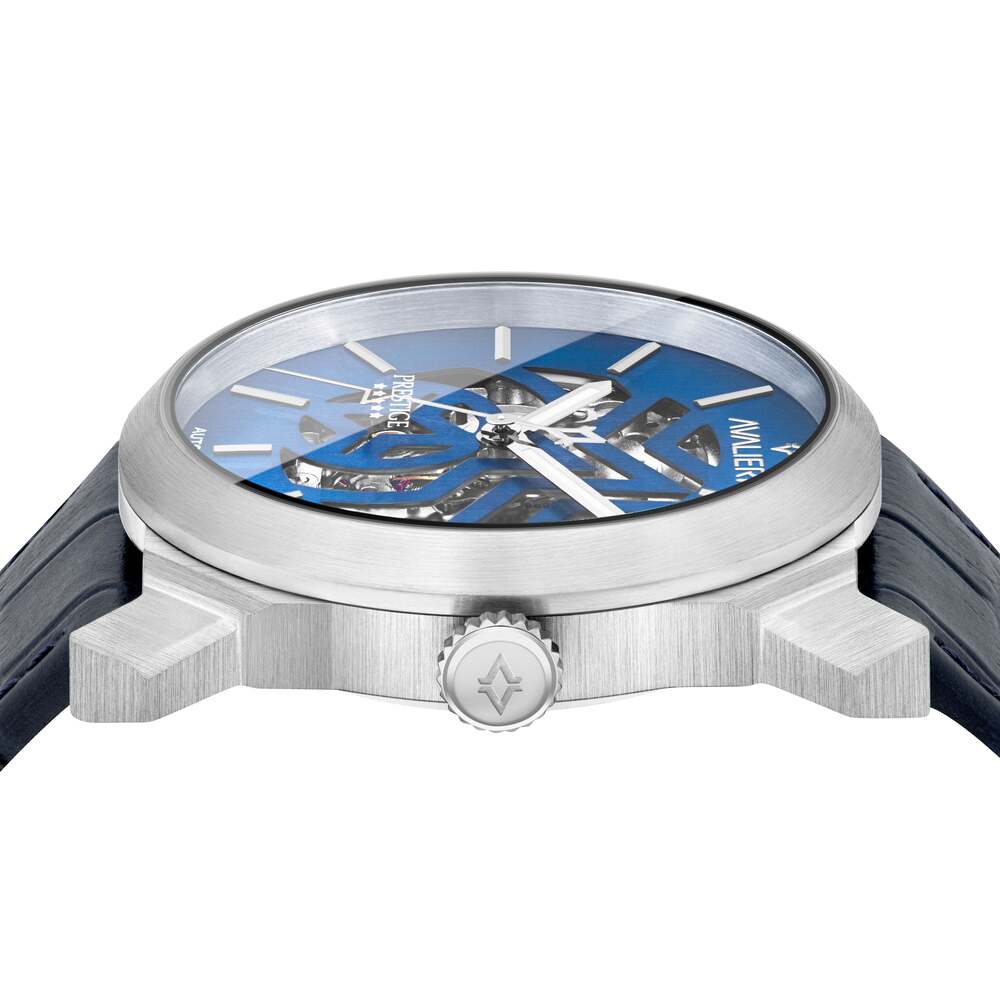 ساعة أفاليري برستيج الرجالية بحركة أوتوماتيكية سويسرية ولون مينا أزرق - AP-0129