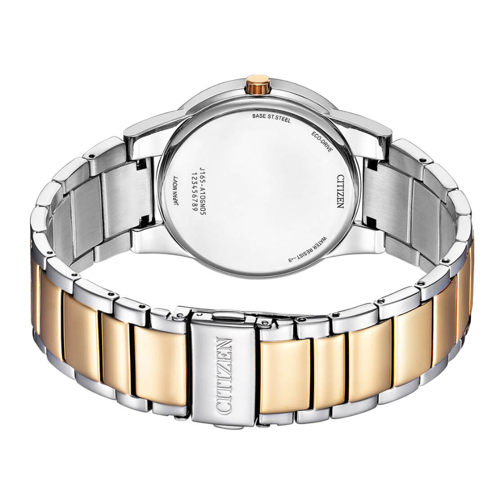ساعة سيتيزن الرجالية Eco-Drive تعمل بالطاقة الضوئية ولون مينا أبيض - CITC-0100