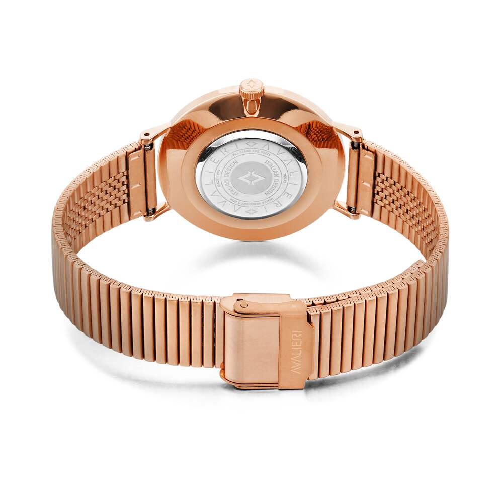 ساعة أفاليري الرجالية بحركة كوارتز ولون مينا فضي - AV-2175B