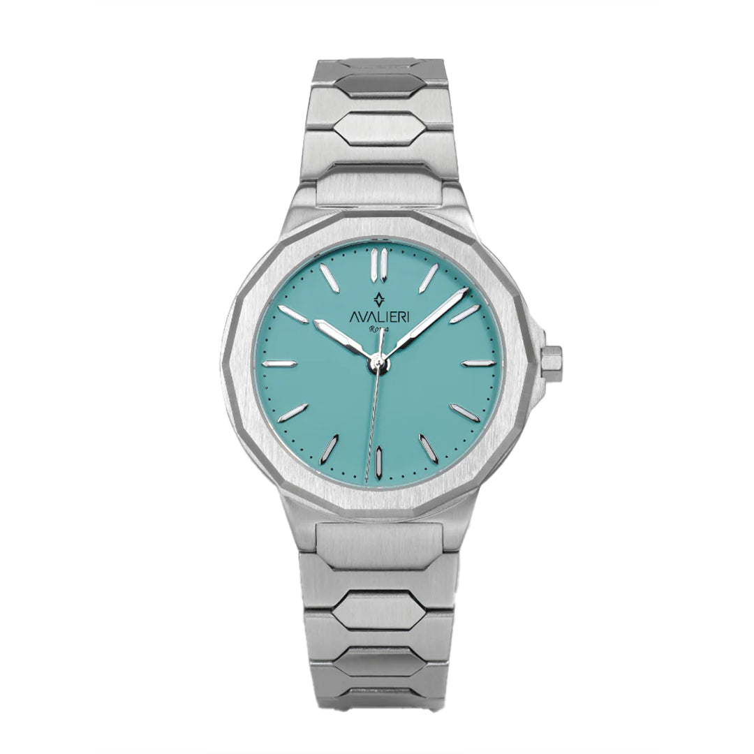 ساعة أفاليري الرجالية بحركة كوارتز ولون مينا أزرق تيفاني – AV-2695J