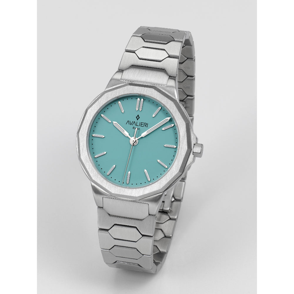 Avaleri Men's Watch with Quartz Movement and Tiffany Blue Dial – AV-2695J