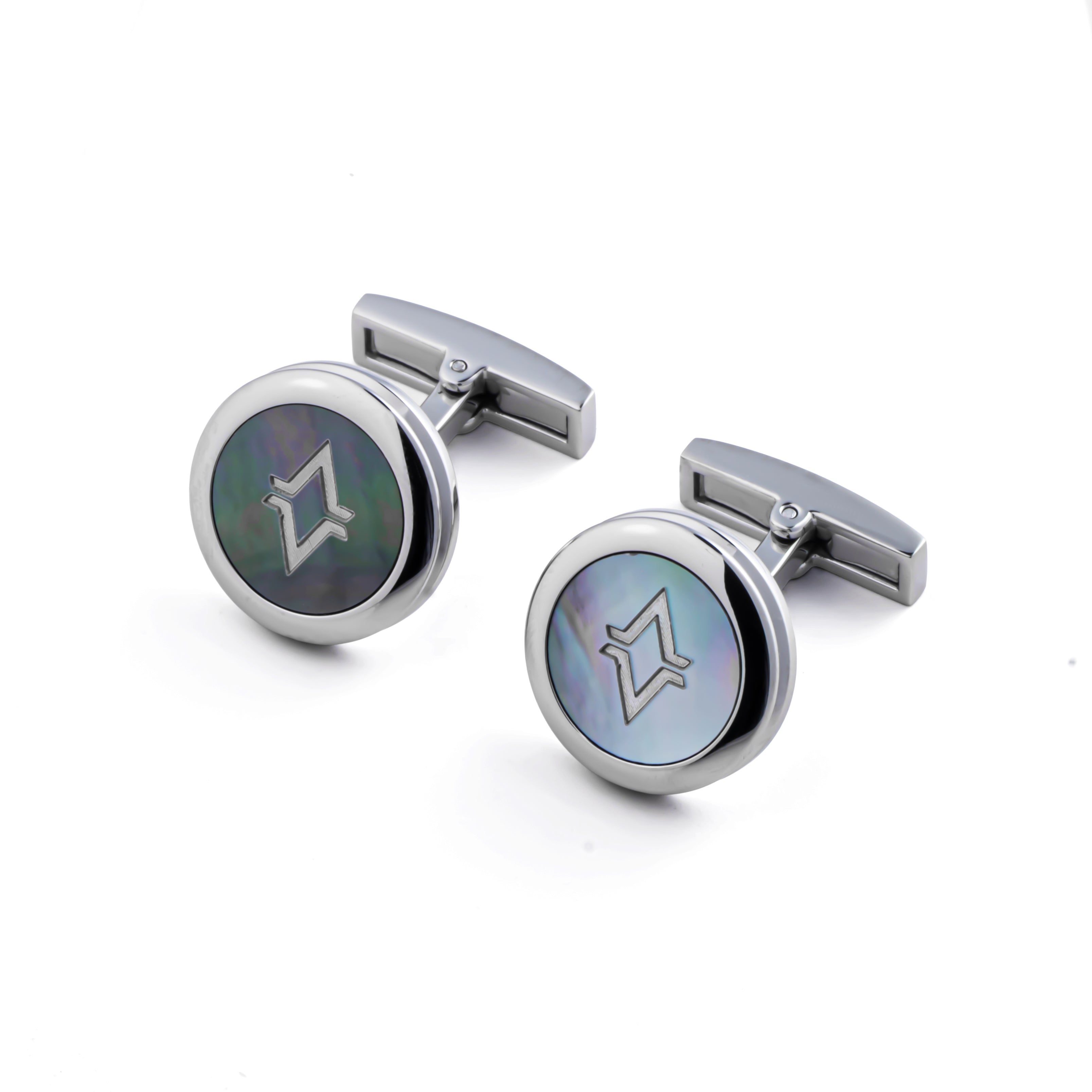 أزرار أكمام أفاليري فضي ورمادي – AVC-0163