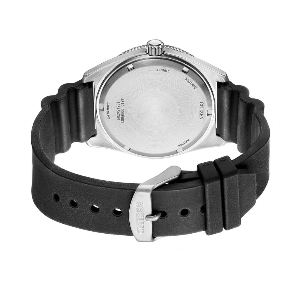 ساعة سيتيزن الرجالية كرونوغراف Eco-Drive تعمل بالطاقة الضوئية ولون مينا أزرق - CITC-0072