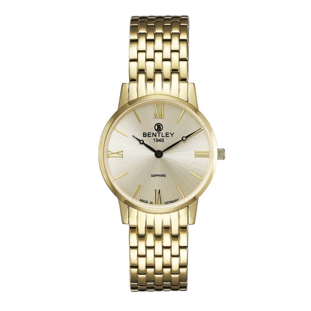 Women's watch, quartz movement, gold dial color - BEN-0076