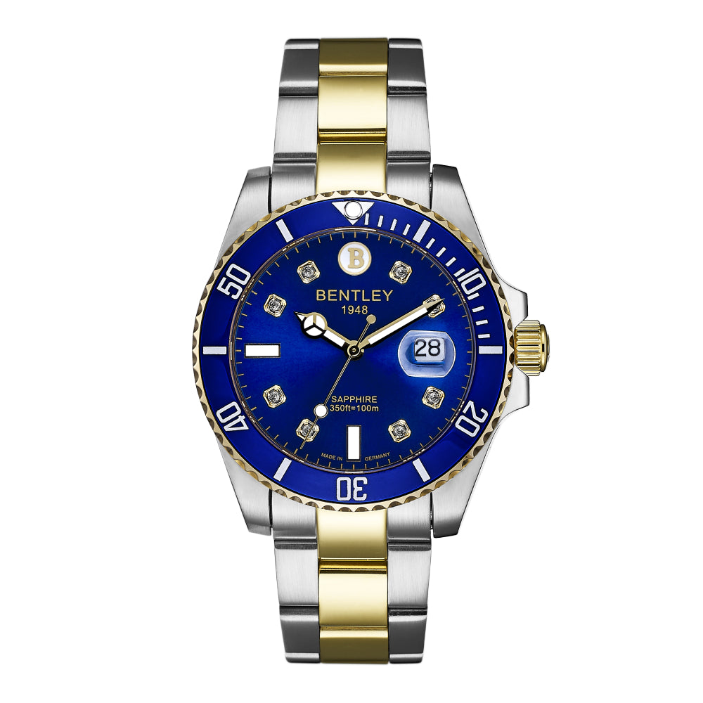 ساعة بنتلي الرجالية بحركة كوارتز ولون مينا أزرق - BEN-0092