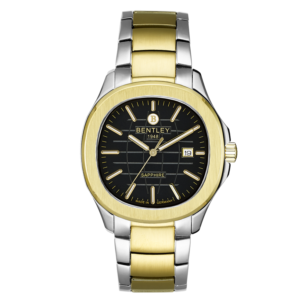 ساعة بنتلي رجالية بحركة كوارتز ولون مينا أسود - BEN-0210