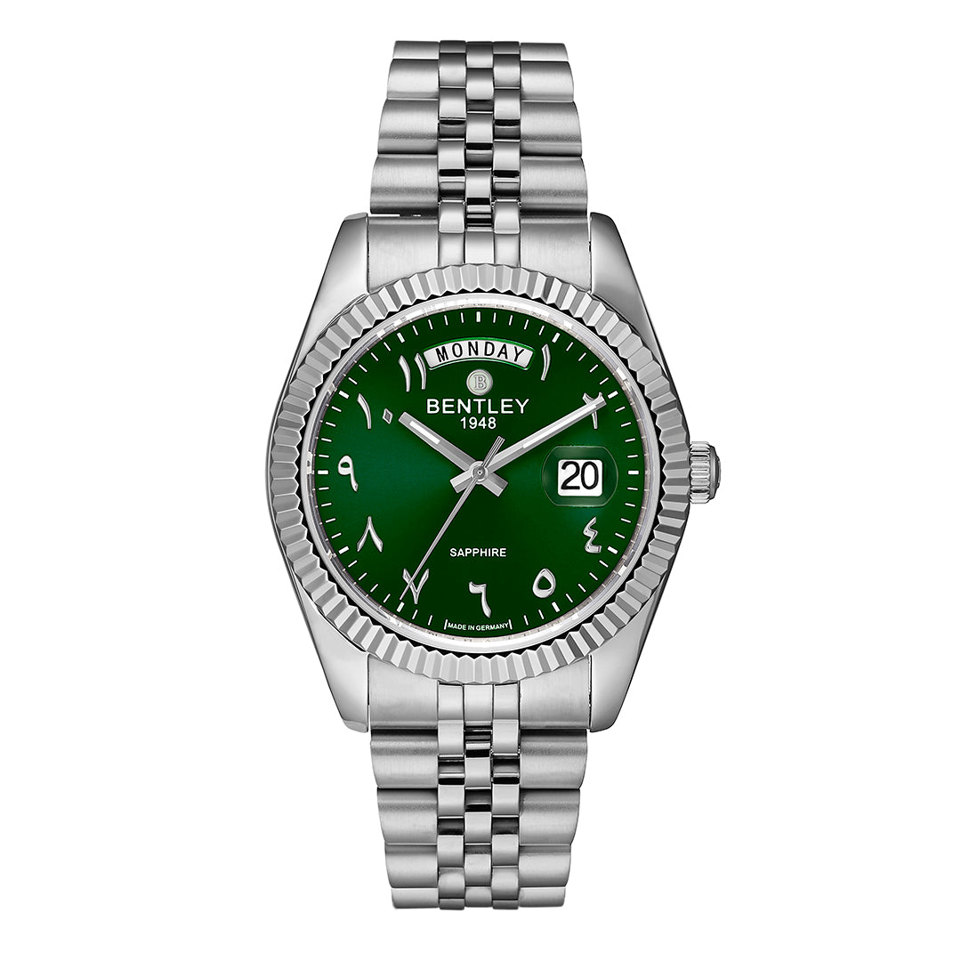 ساعة بنتلي كوارتز للرجال بمينا أخضر BEN-0241