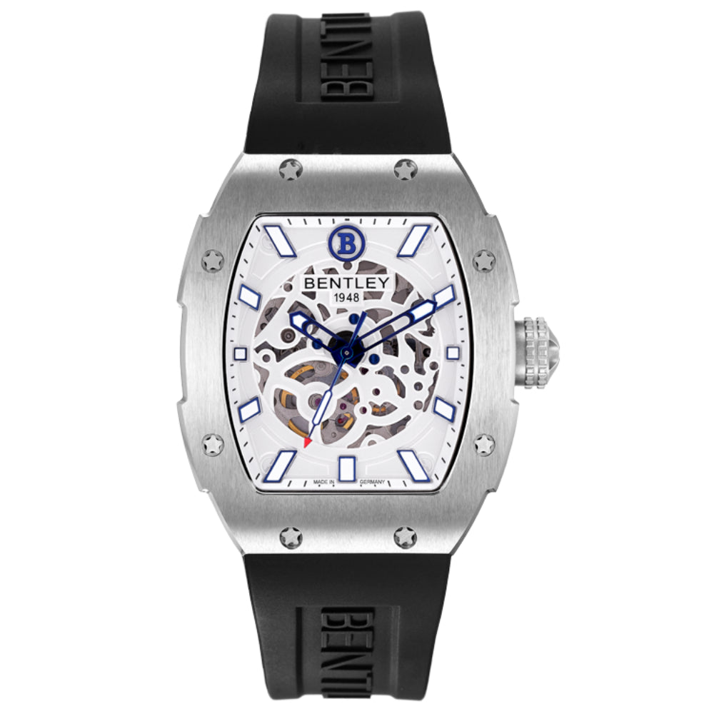 ساعة بنتلي أوتوماتيك للرجال بلون مينا أبيض - BEN-0227
