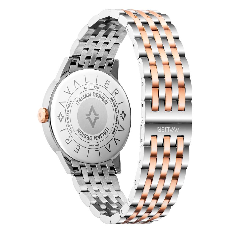 ساعة أفاليري الرجالية بحركة كوارتز ولون مينا فضي - AV-2316B