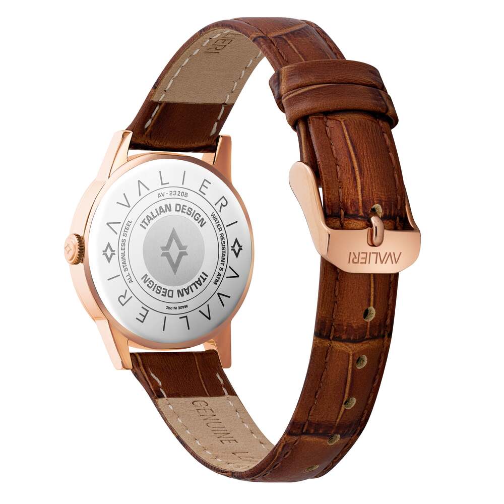 ساعة أفاليري النسائية بحركة كوارتز ولون مينا أزرق - AV-2320B