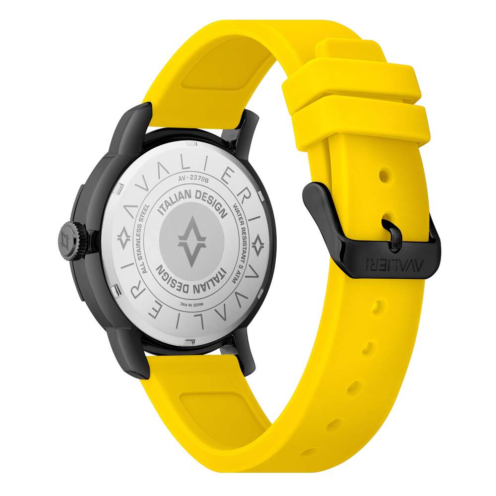 ساعة أفاليري الرجالية بحركة كوارتز ولون مينا أسود - AV-2379B