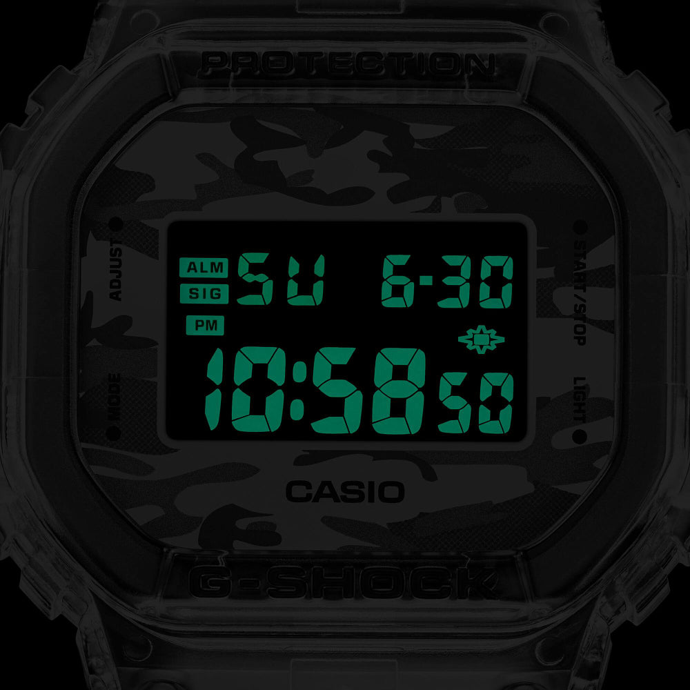 ساعة جي شوك الرجالية بحركة رقمية ولون مينا رمادي (جيشي) - CA-0521