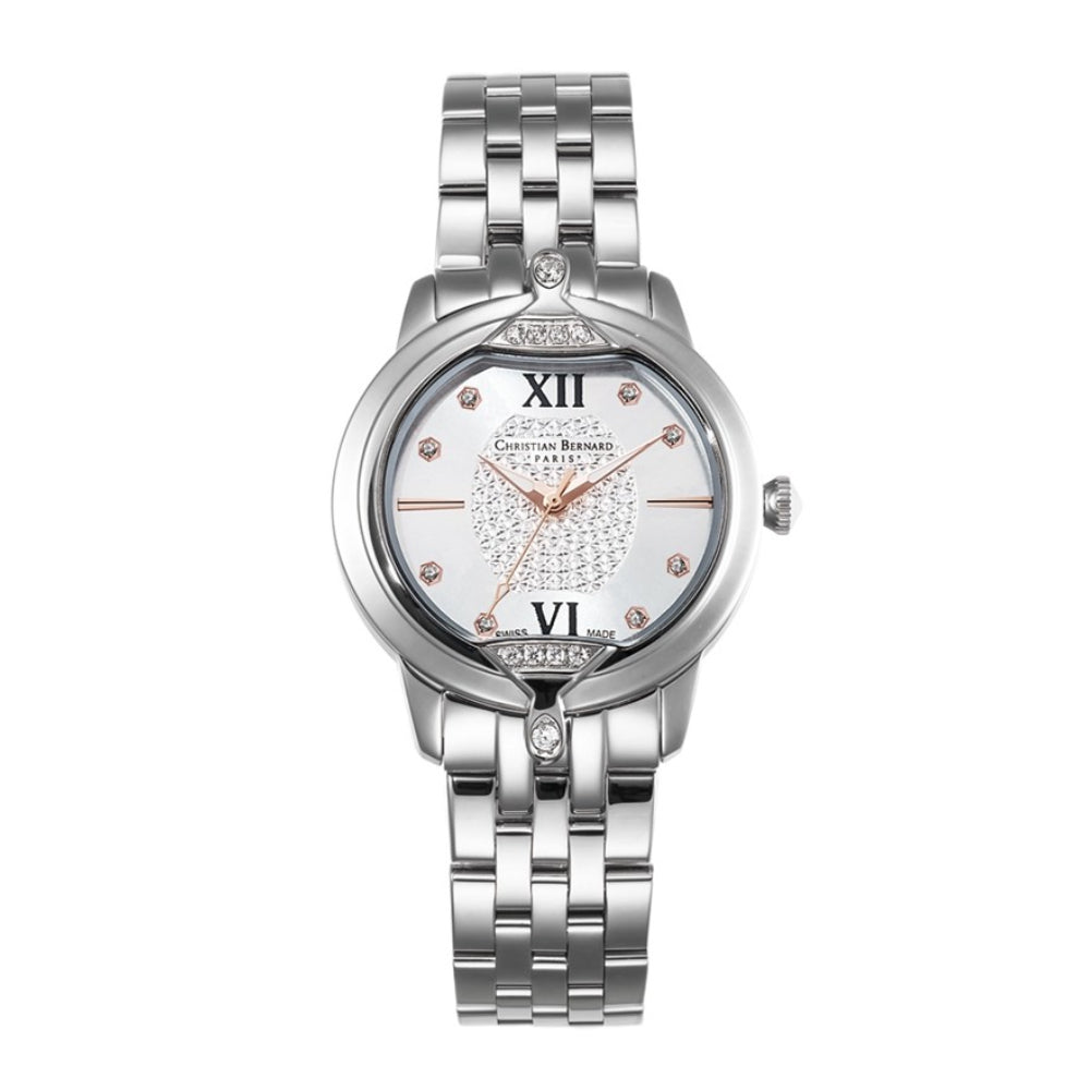 Women s Quartz Movement White Dial Watch CB 0022 8 D0.04CT