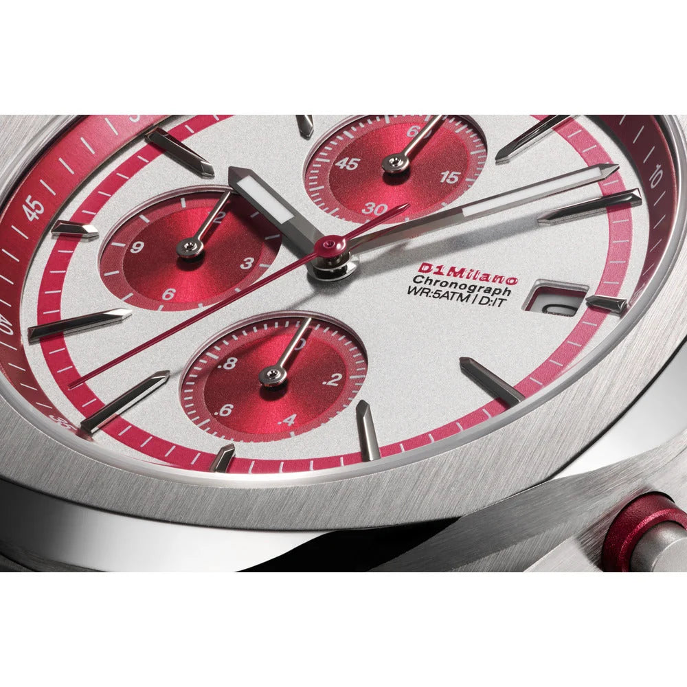ساعة دي وان ميلانو Chronograph Red Pulse الرجالية كوارتز - ML-0436