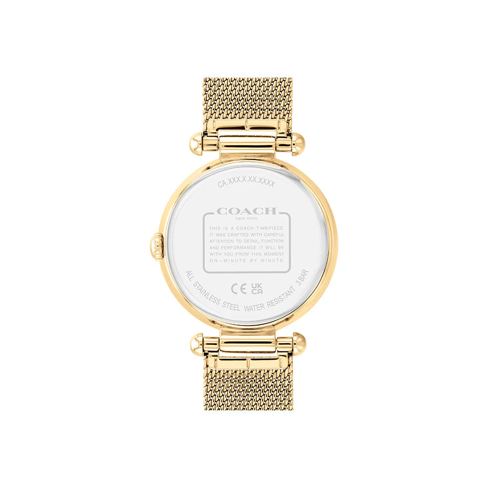 Coach Carrie Quartz Women's Silver and White Watch COH-0089+BR