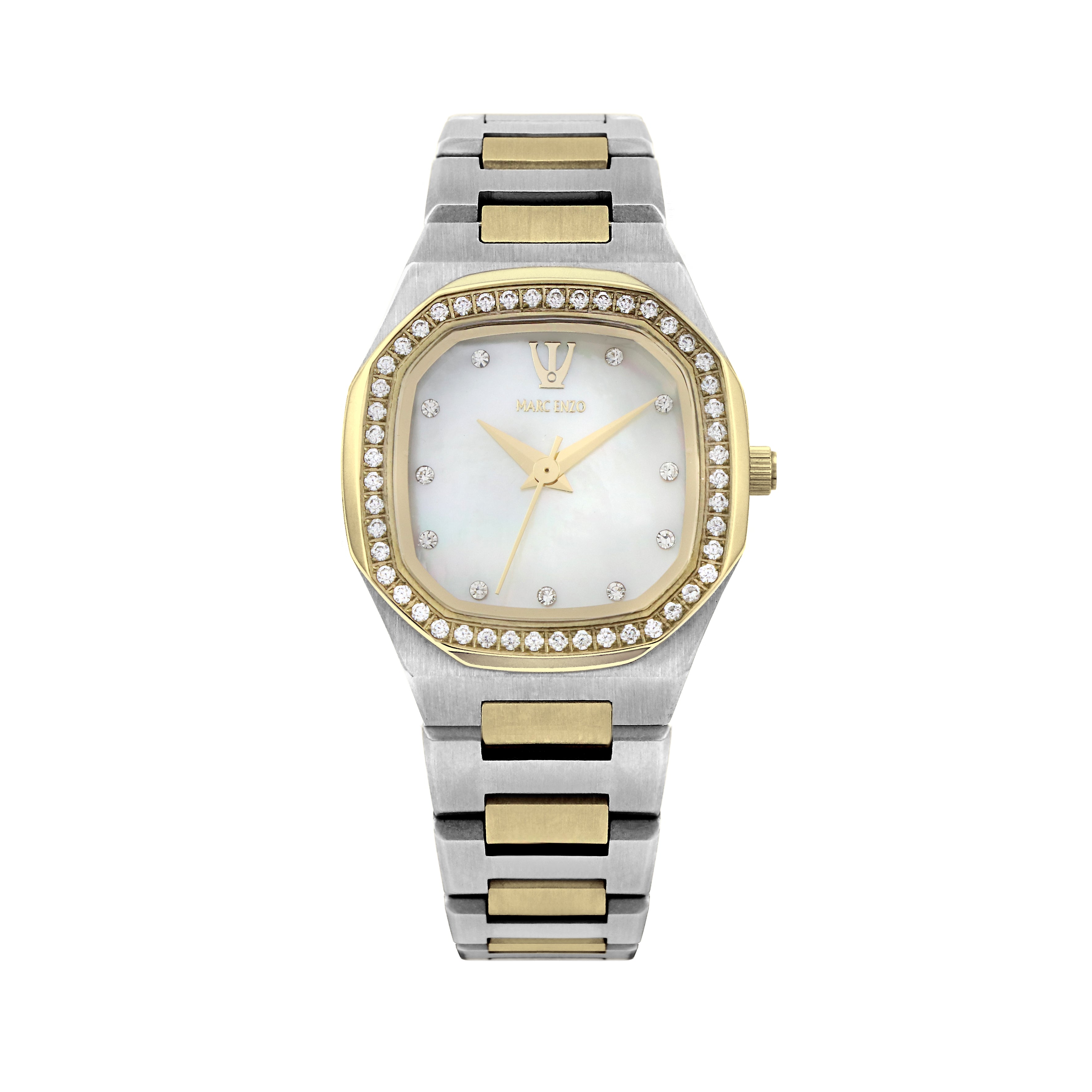 Marc Enzo Women's Quartz Watch with White Dial - MAR-0100