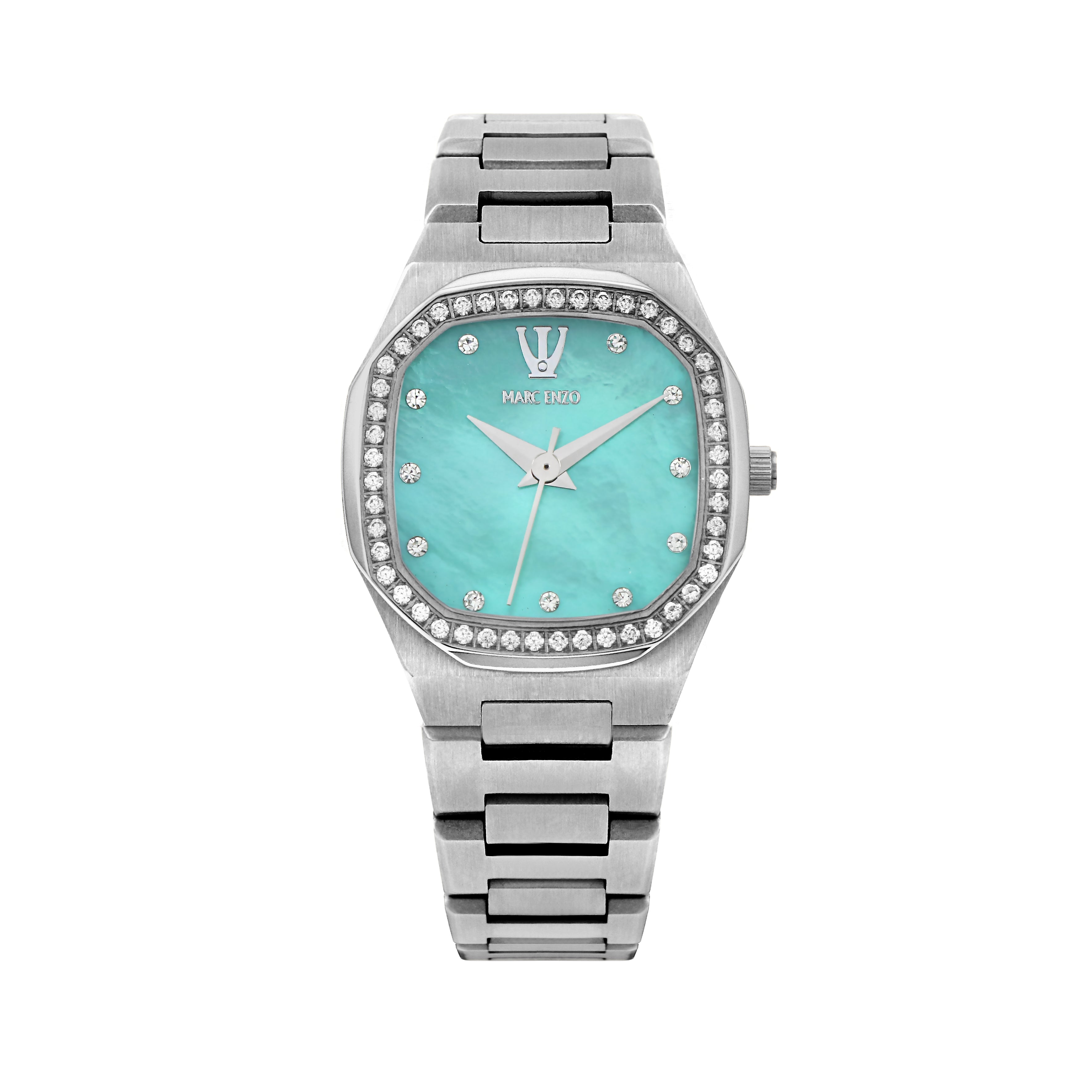 Marc Enzo Women's Quartz Watch with Light Blue Dial - MAR-0101