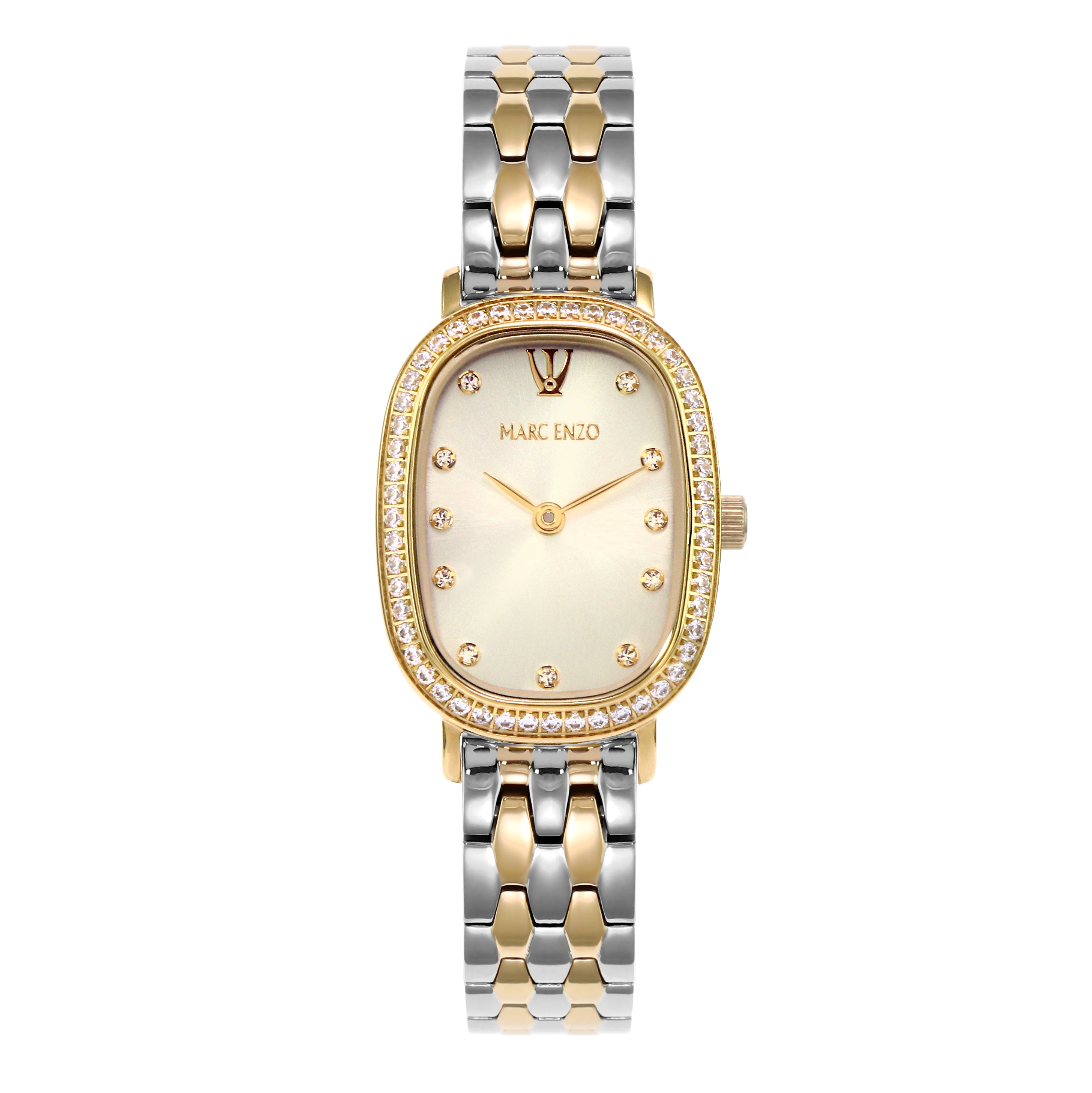 ساعة مارك انزو النسائية بحركة كوارتز ومينا بني - MAR-0147